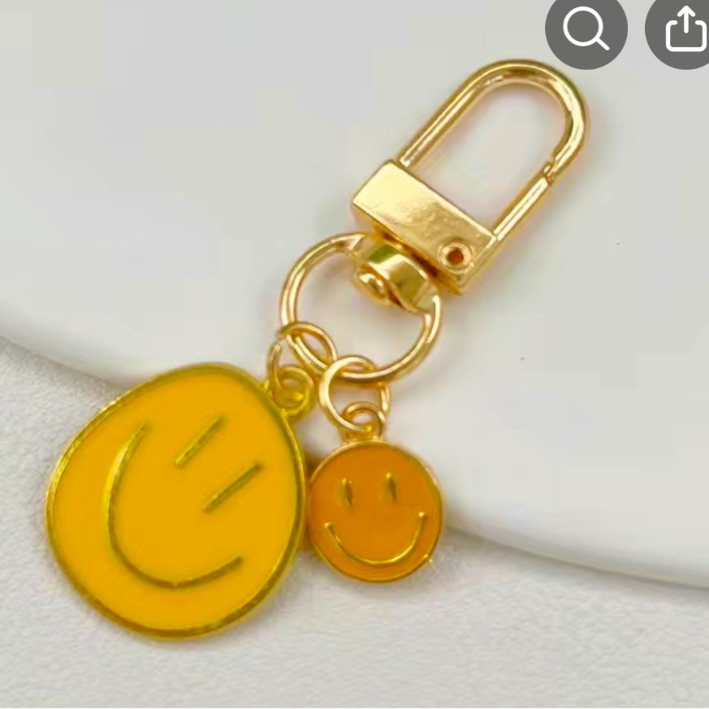 Smiley Yellow Keychain Bag charm